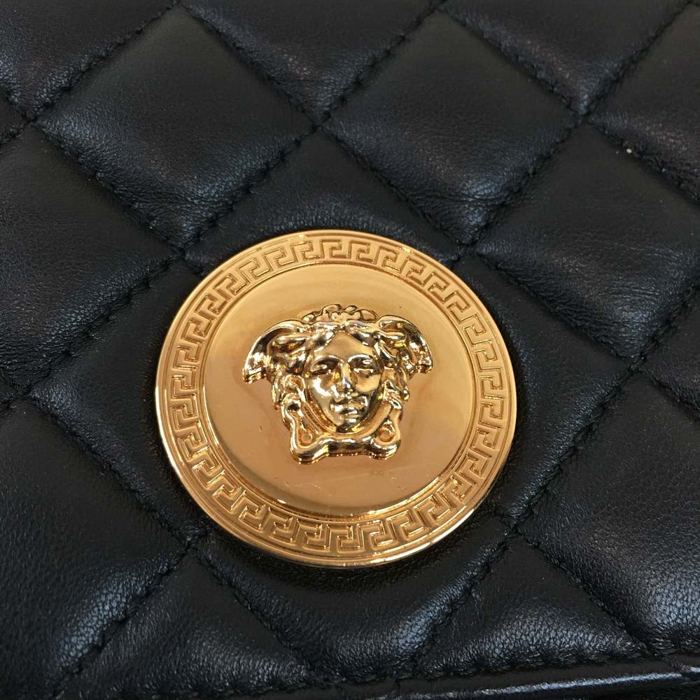 VERSACE JEANS COUTURE Versace Black Gold Crossbody Bag Sku# 69972 - Picture 7 of 11